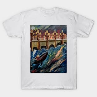 rowing under a bridge T-Shirt